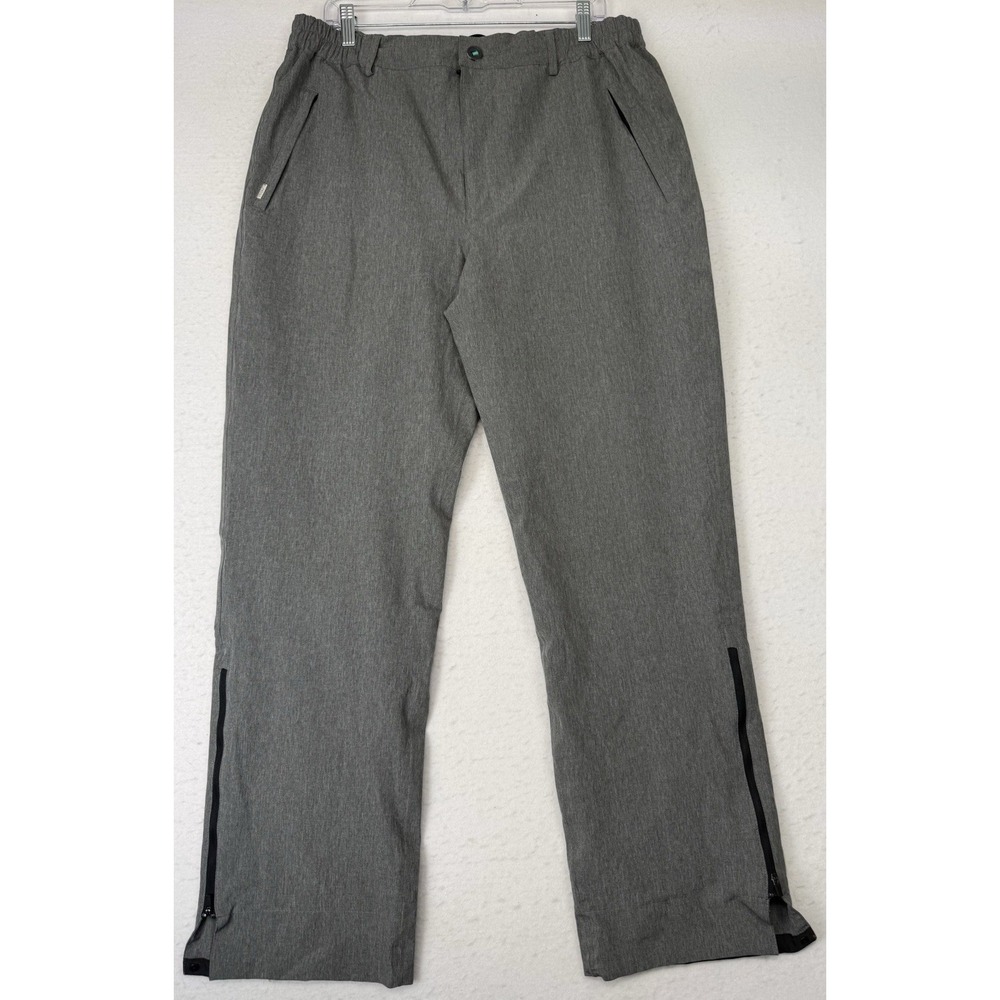 Linksoul Golf Pants RN107431 Men Large Gray Hybrid Performance Side Zippers
